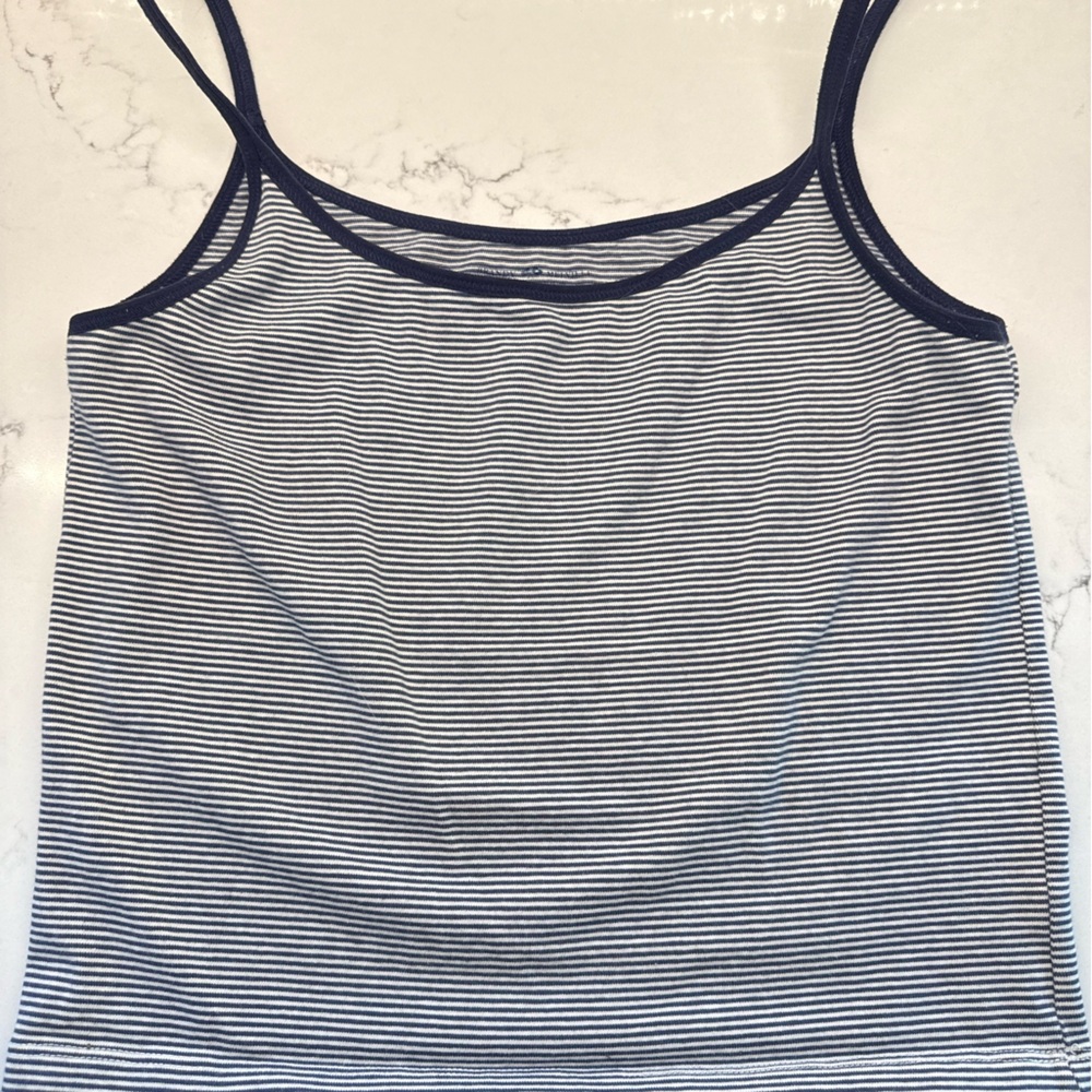 Brandy Melville Navy and White Striped Chemise